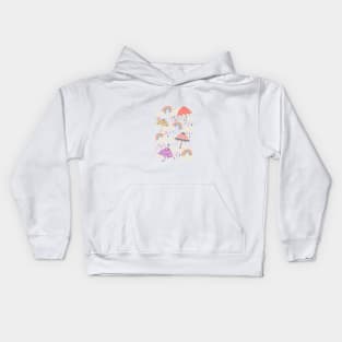 Spring Rain on Aqua Kids Hoodie